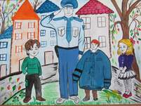 В Новоалександровске полицейские провели конкурс детского рисунка «Мои родители работают в полиции»