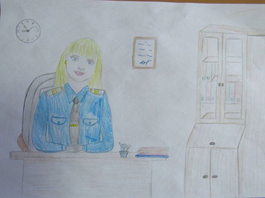 В Новоалександровске полицейские провели конкурс детского рисунка «Мои родители работают в полиции»